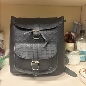 Rafe Black Leather Backpack